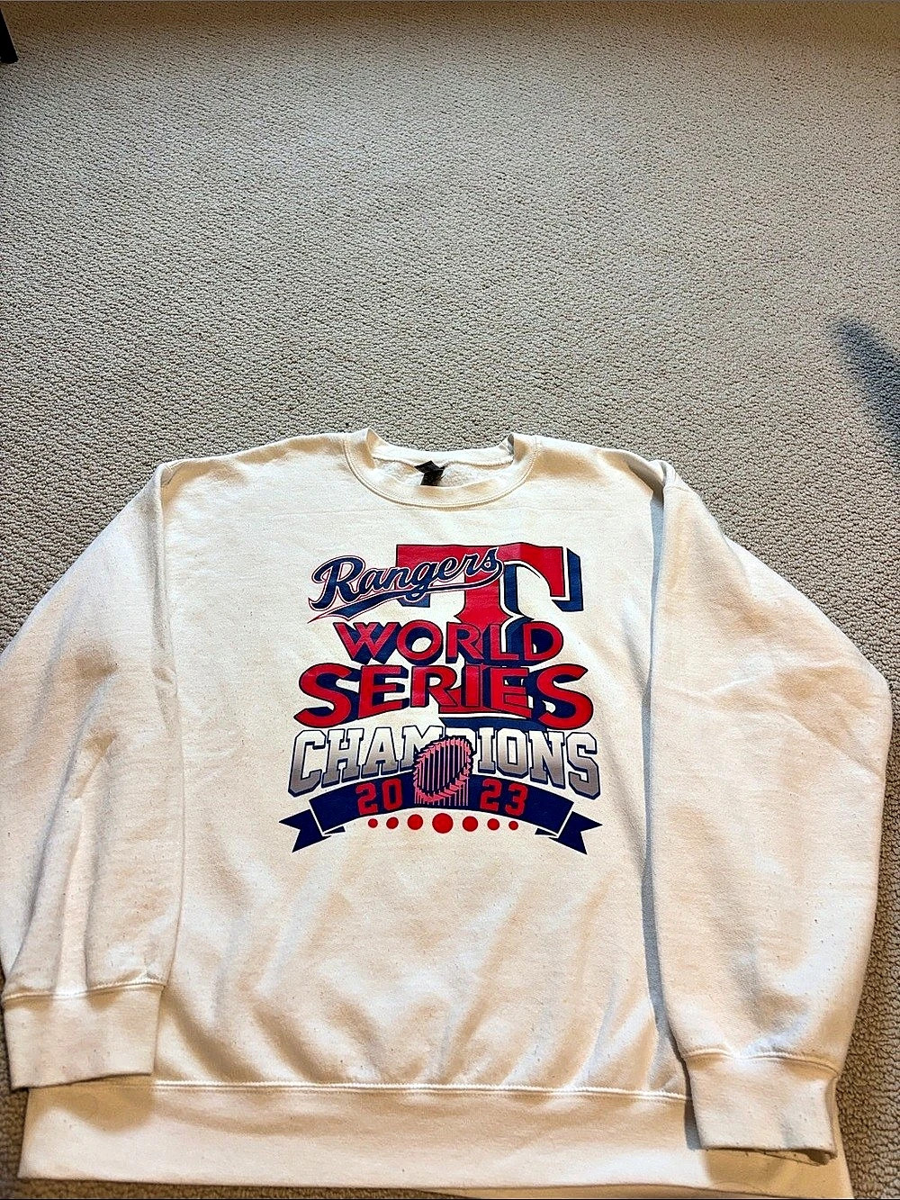 Gildan Texas Rangers 2023 World Series Champions Heavy Blend Sweatshirt